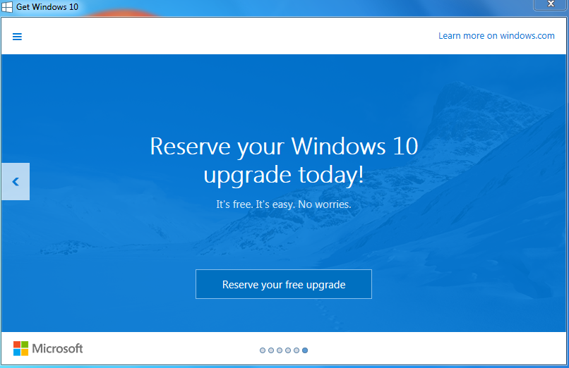 reserve your windows 10 upgrade today
